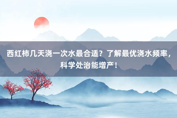 西红柿几天浇一次水最合适？了解最优浇水频率，科学处治能增产！